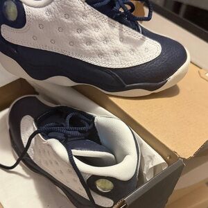 Jordan Kids Navy and White Sneakers
